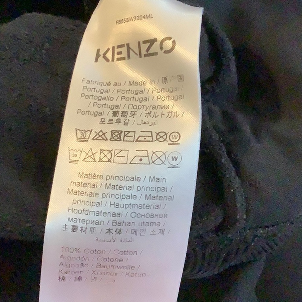 KENZO X KANSAI YAMAMOTO Trois Tigres Three Headed Tiger Unisex Black Hoodie M - Picture 7 of 9